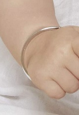 outstanding teensy-weensy silver July birthstone baby bracelet